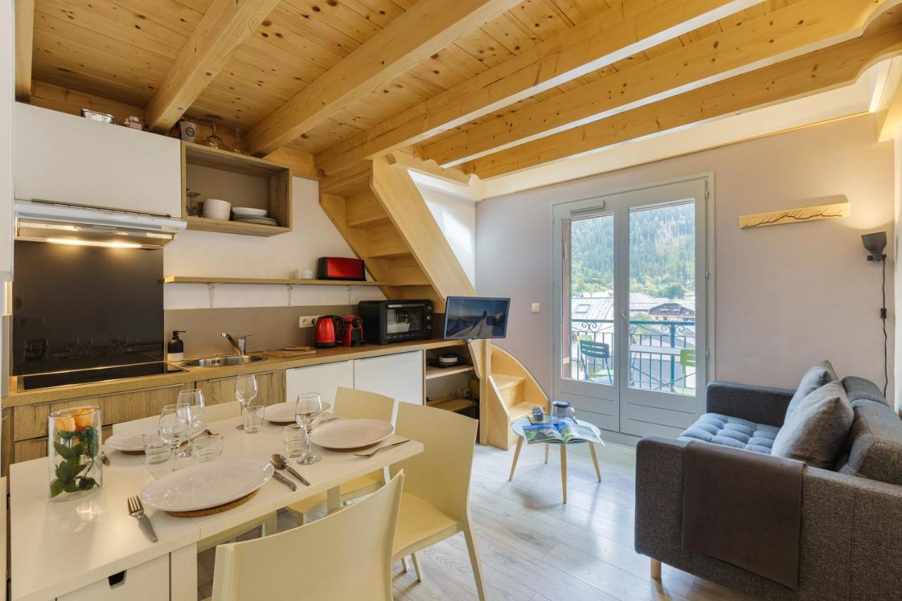 Central Duplex Apartment - Blanc Neige - Happy Rentals Chamonix Exteriör bild